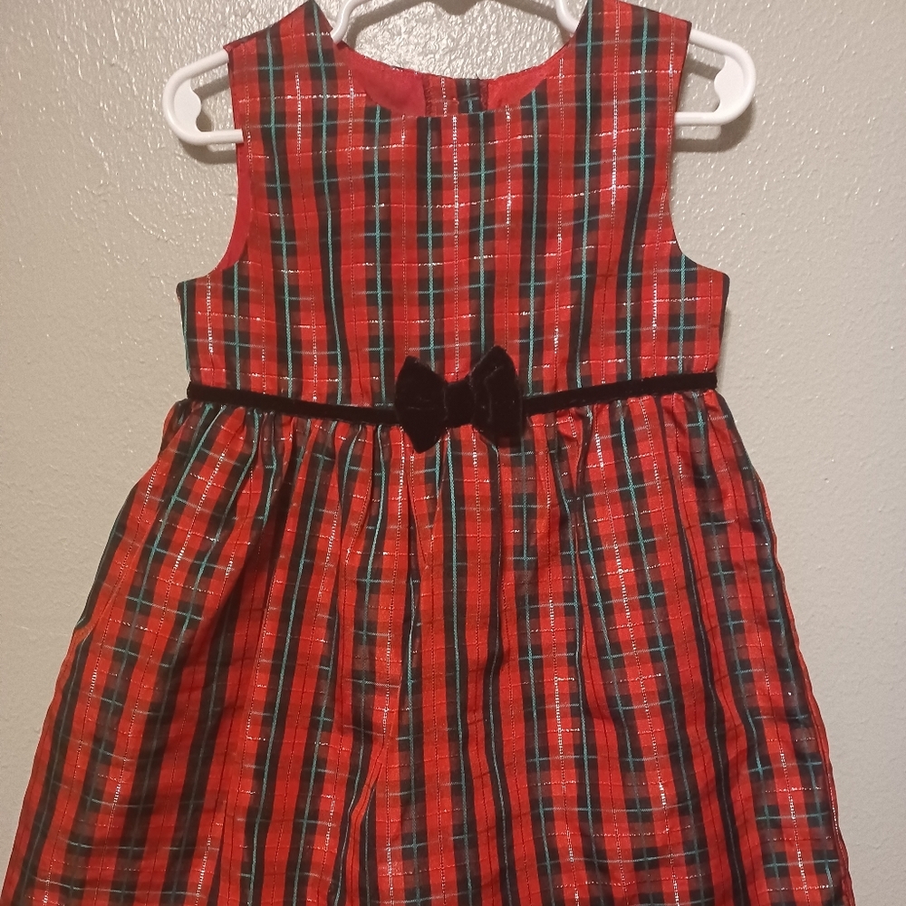 George, Girls Sleeveless Plaid Christmas‎ Holiday Dress Size 4T